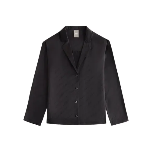 Kith Женские Рубашки Черного Цвета