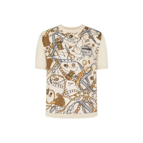 MOSCHINO Allover Sartorial Шерсть JUMPER Свитер Женские Айвори