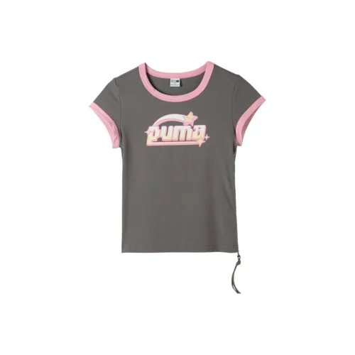 PUMA Обычная футболка женская серая
