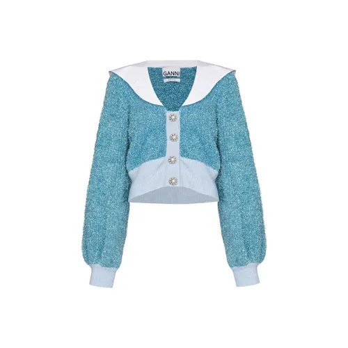 GANNI SS22 Трикотаж Женский Синий