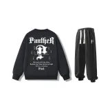 Комплект одежды (Черный свитшот + Черные штаны)