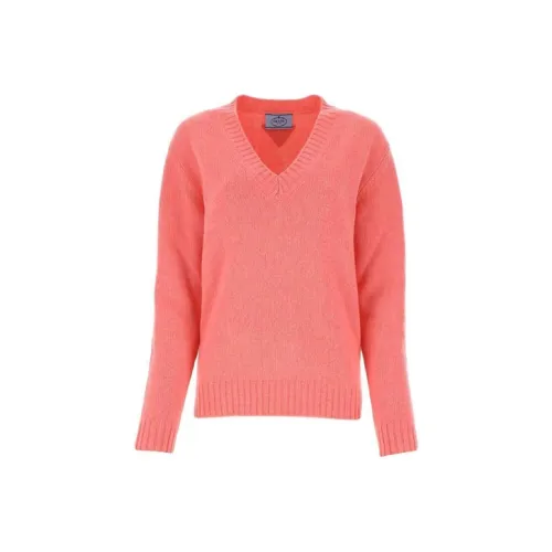 PRADA Розовые Женские Кашемировые Свитеры