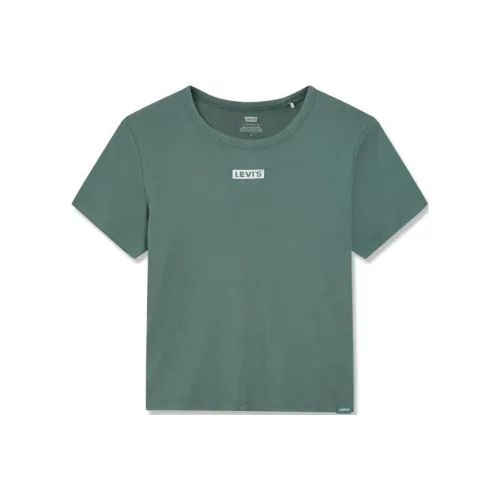 Levi's Стандартная T-рубашка Женская Зеленая