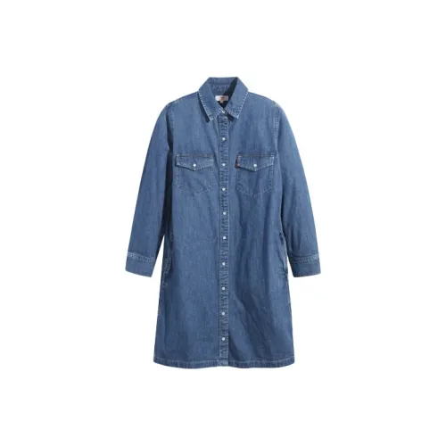 Levis Джинсовые синие Женские рубашки