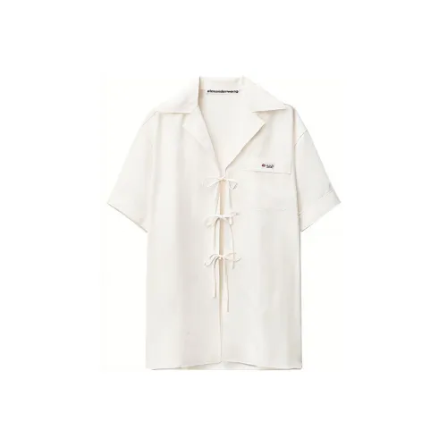alexander wang Серебристо-белые Женские Рубашки