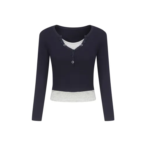 BETTERSAY T-рубашка женская темно-синяя