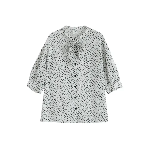 DEER AND FLYER Женские рубашки с разбросанным узором "горох"