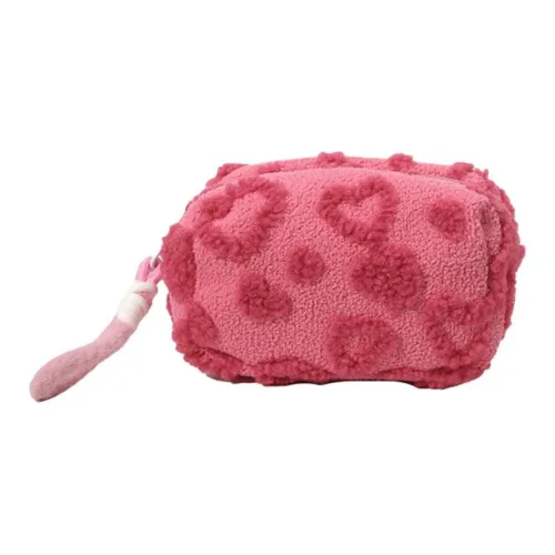 KEWANHONG Розовый Красный Сердце Плюшевый Косметичка для хранения Удобная