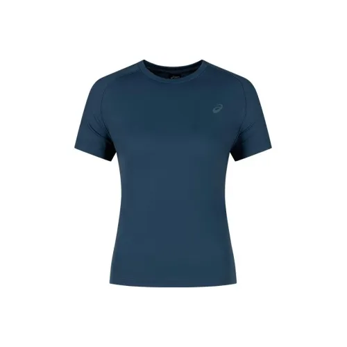 ASICS Реглан рукав T-рубашка Женская Темно-синий