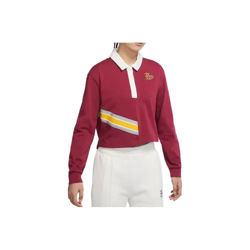 nike Т-рубашка с оборванным плечом Женская Rush Коричневый Красный