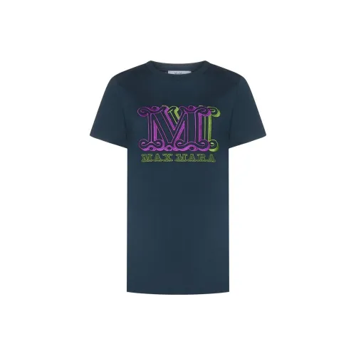 MaxMara Стандартная T-рубашка Женская Темно-синяя