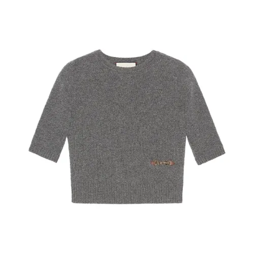 GUCCI Серый Женские Кашемировые Свитеры