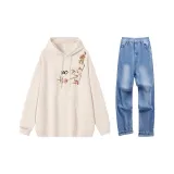 Абрикос + Винтажный синий