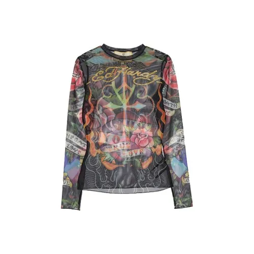 Ed Hardy Черные Женские Футболки