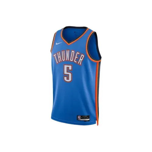 NBA x Nike Oklahoma City Thunder Баскетбольная Джерси Унисекс Синяя
