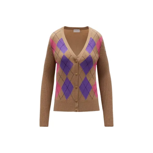 MONCLER SS22 Кашемир Свитер Женский Орех Коричневый