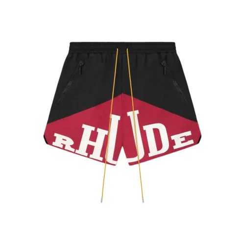 RHUDE Черный и Каштановый Мужские Повседневные Шорты