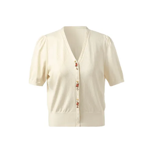 GOELIA Экрю Женская Трикотажная Одежда