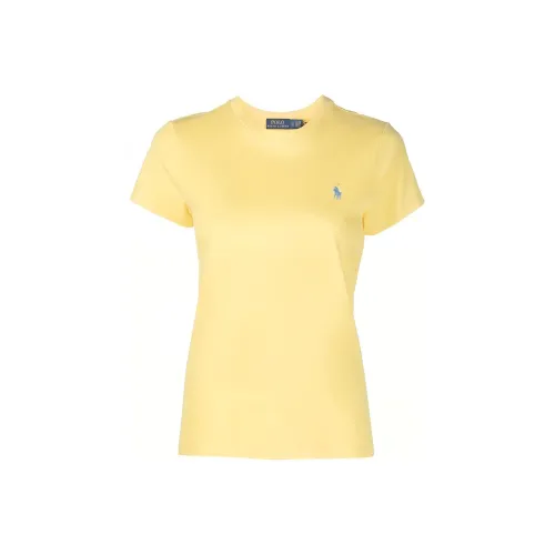 Polo Ralph Lauren Т-рубашка с оборванным плечом женская желтая