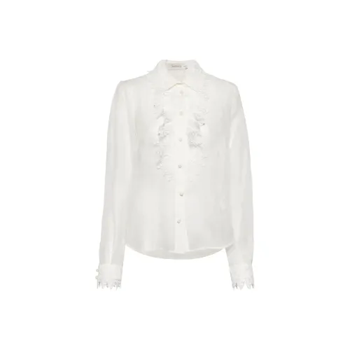 Zimmermann Рубашка Женская Айвори Белая