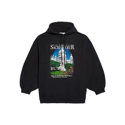 Balenciaga Свитшот Свободного кроя Женский Черный