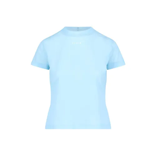 Alaia SS24 T Рубашка Женская Светло-Синяя