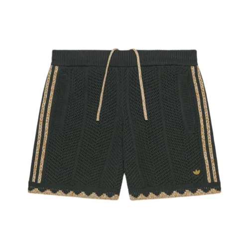 Adidas Originals X CLOT Gender Neutral Crochet Shorts by Edison Chen Повседневные шорты Унисекс Угольно-черный