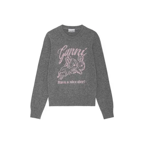 GANNI FW24 Свитер Женский Frost Серый