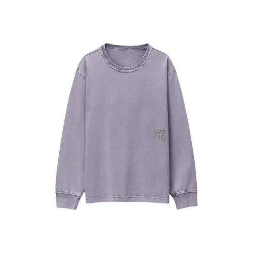 Alexander Wang SS24 Рукав с оборванным плечом T-рубашка Женская Светло-фиолетовая