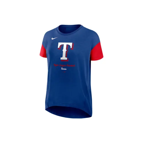 nike x MLB Dri-Fit Texas Rangers T-Shirt Женская Морской Синий