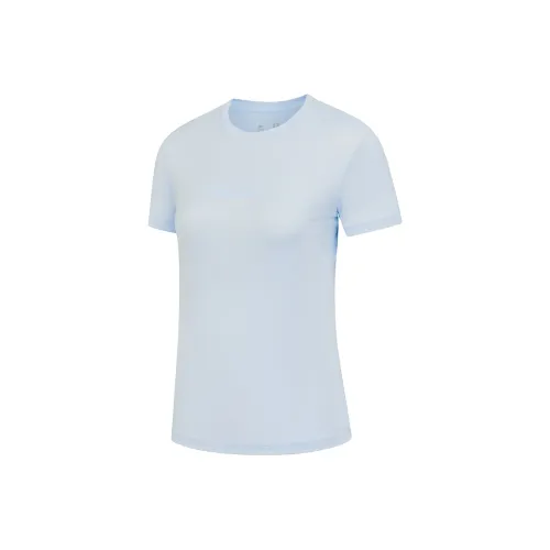 QIAODAN T-рубашка Женская Светлый Прозрачный Синий