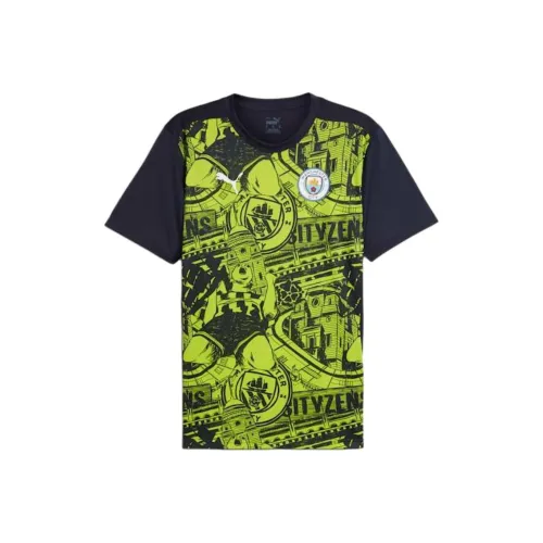 PUMA Manchester City Football Club SS24 Футбол Джерси Мужской Желтый Синий