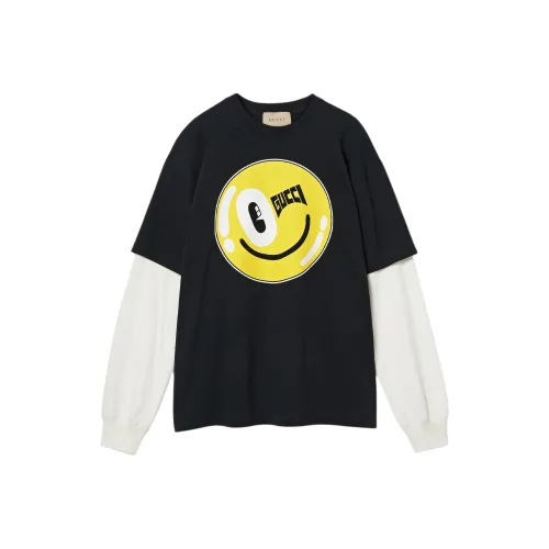 GUCCI FW24 Рукав с оборванным плечом T-рубашка Женская Черная