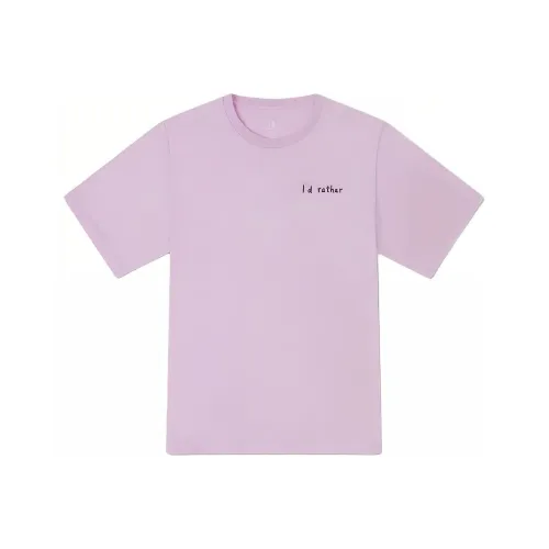 Конверс Обычная T-Рубашка Женская Розовая