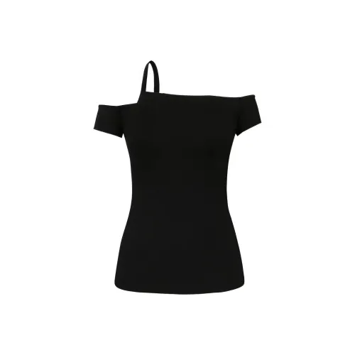 SIQIZ Черные Женские Футболки