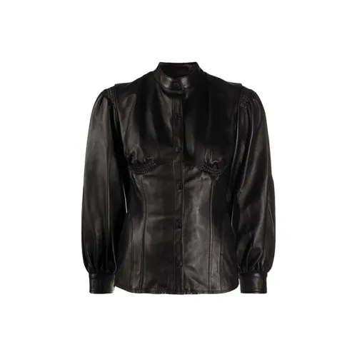 Marine Serre Черные Женские Рубашки