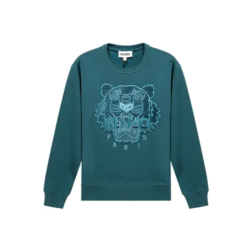 KENZO Classic Tiger Head Вода Утка Зеленый Женские Свитшоты