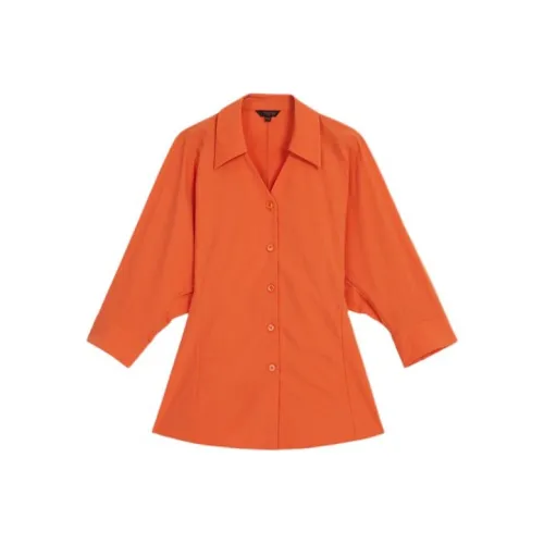 Yiner Оранжево-красные Женские Рубашки