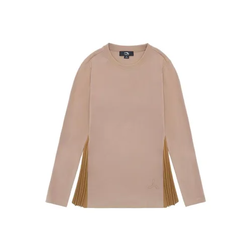 LI NING 1990 Commuter Series Верблюжий Хаки Женские Т-Рубашки