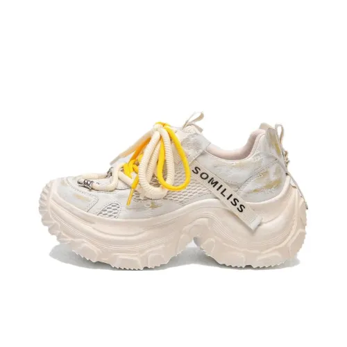 WOOS BOBO Дышащий Легкий Увеличение Высоты Низкий Топ Кроссовки с Толстой Подошвой Женские