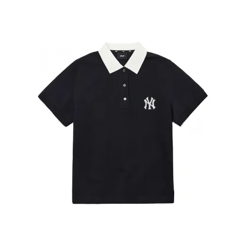 Mlb Base Logo Черные Женские Поло