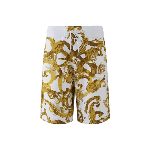 VERSACE JEANS COUTURE Повседневные шорты Мужские Белый Многоцветный