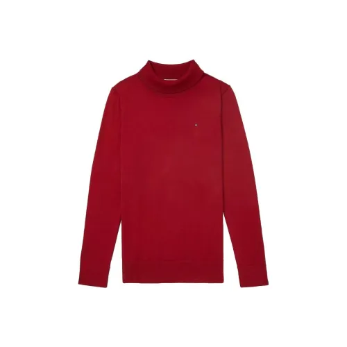 Tommy Hilfiger FW23 Роллов-невет Свитер Топы Regatta Красный Свитер Женские Красный