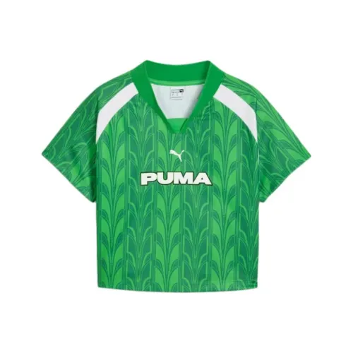 PUMA FOOTBALL JERSEY T-рубашка Женская PUMA Зеленая
