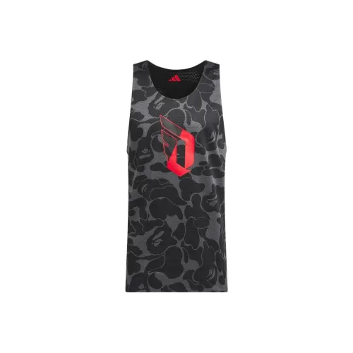 Adidas x BAPE Dame 9 FW24 Баскетбольная Джерси Мужская Угольно-Серый