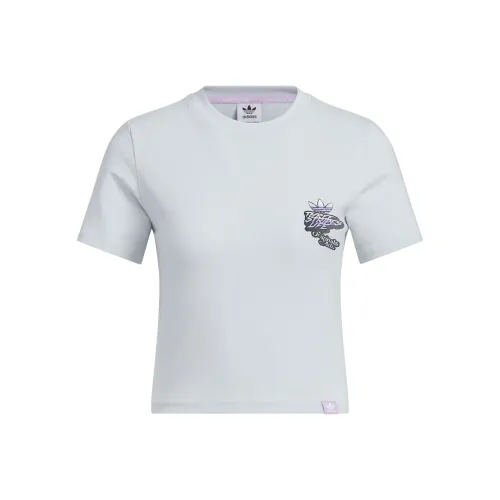 Adidas Originals CITY SKATE Стандартная T-рубашка Женская Светло-синяя