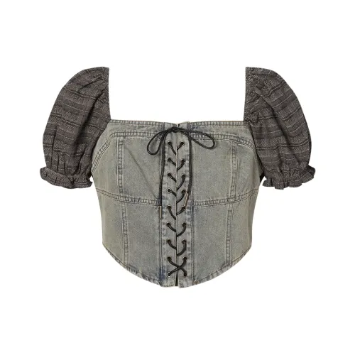 EPTISON WOMAN Рубашка Женская Джинсовая Синяя