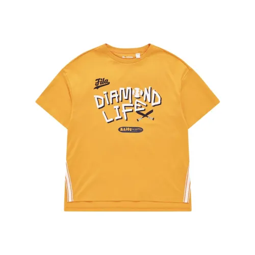 FILA FUSION Baseball серия T-рубашка Женская Термическая Апельсин