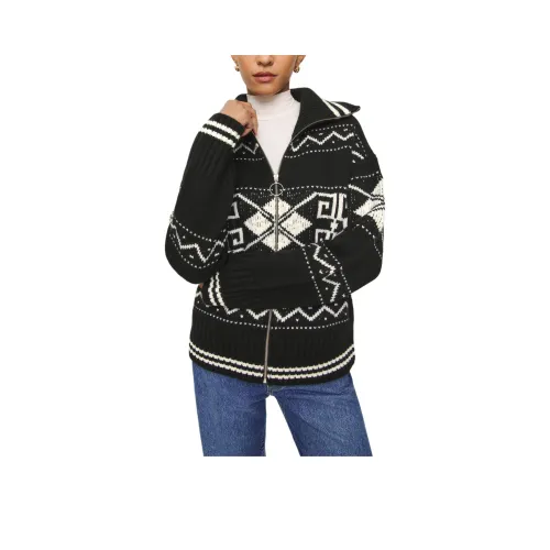 REFORMATION Mariposa Regenerative Шерстяной Свитер Пальто Свитер Женские Черный