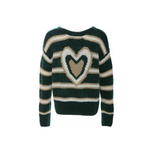 LIANCAN Свитер Женский Зеленый Белый